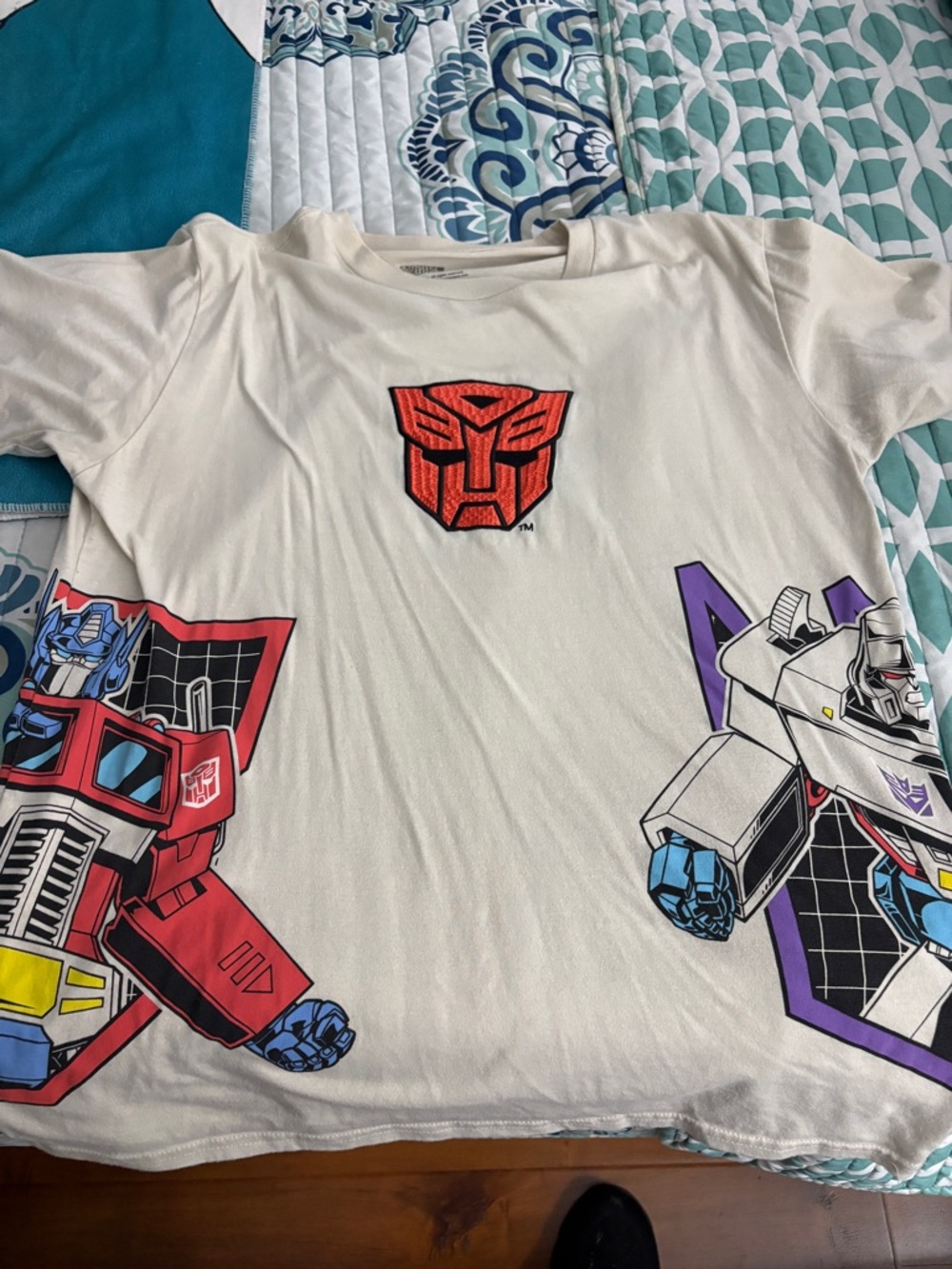 Hasbro Transformers T-Shirt Mens w/ Optimus Prime and Megatron